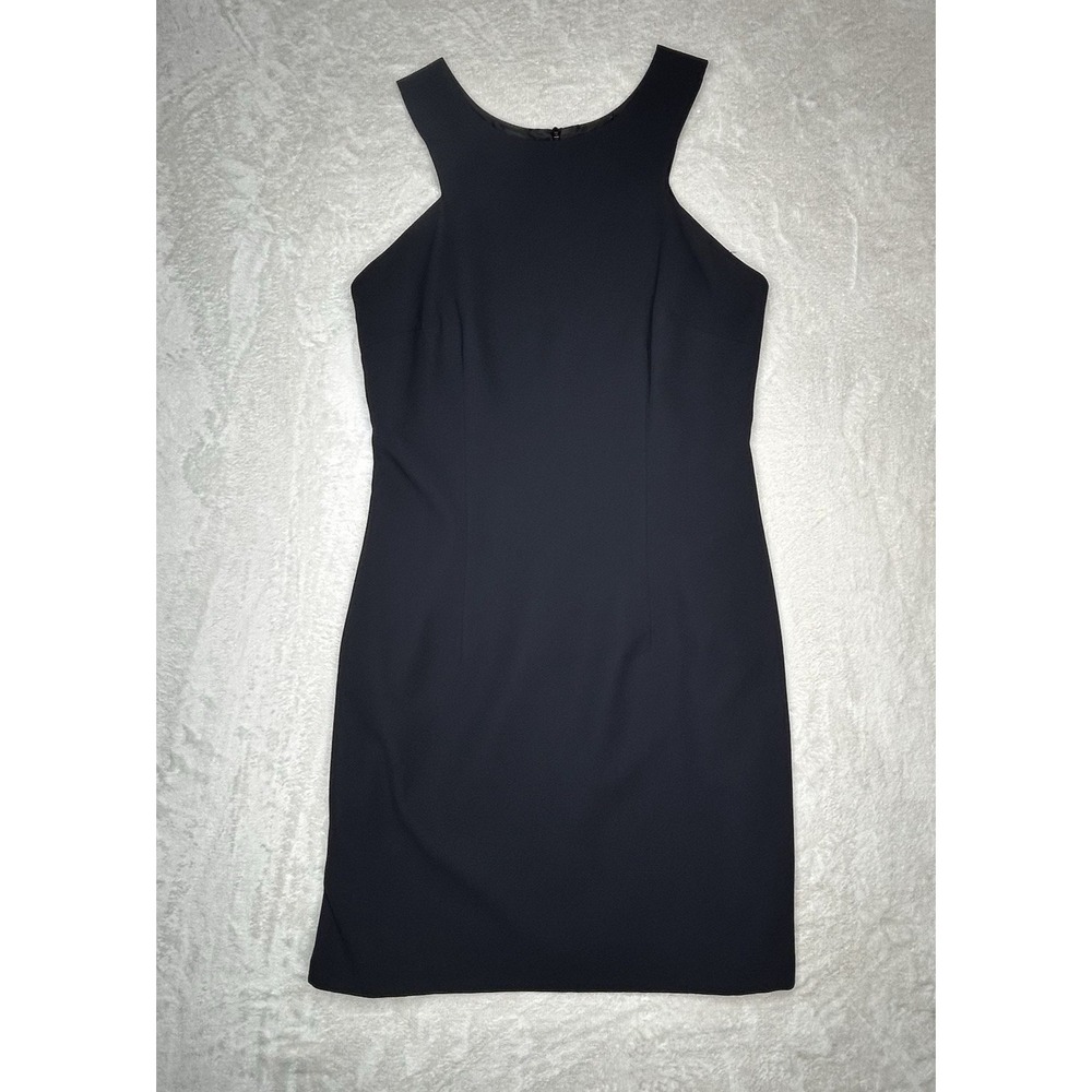 Laundry By Shelli Segal Womens Size 8‎ Sleeveless Midi Black Dress